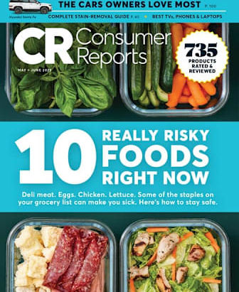 Cover of May-June issue with various food items