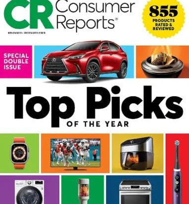 CONSUMER REPORTS NOVEMBER/DECEMBER 2023: TOP PICKS OF THE YEAR